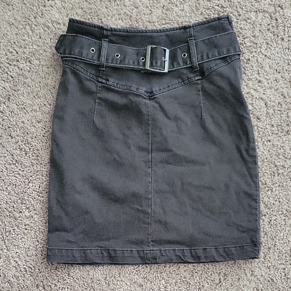 Gray Mini Pencil Skirt for Work